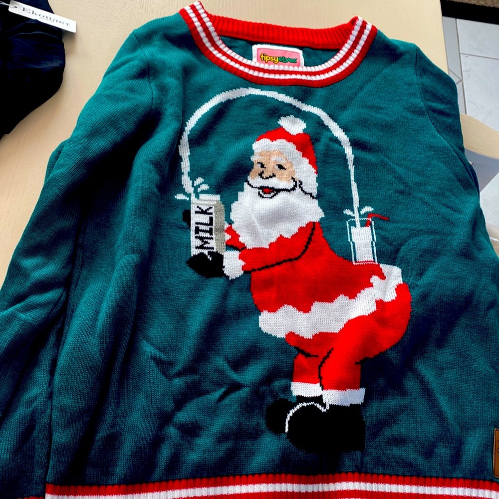 Tipsy Elves Ugly Sweater Santa Christmas